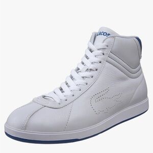 Lacoste Men’s Lina Wing Hi Sneaker in White Size 12